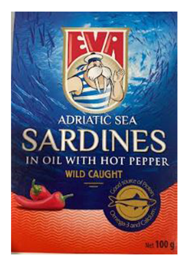 Eva Sardines in oil with hot pepper 100g