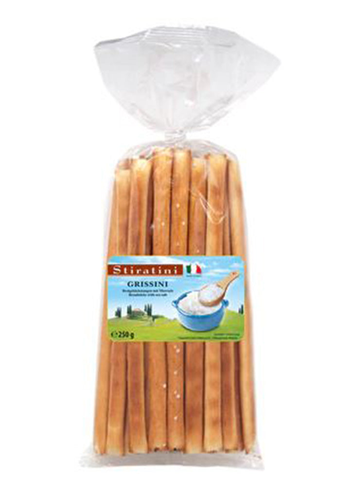 Stiratini - Grissini breadsticks with sea salt 250g best before;11/07/2024