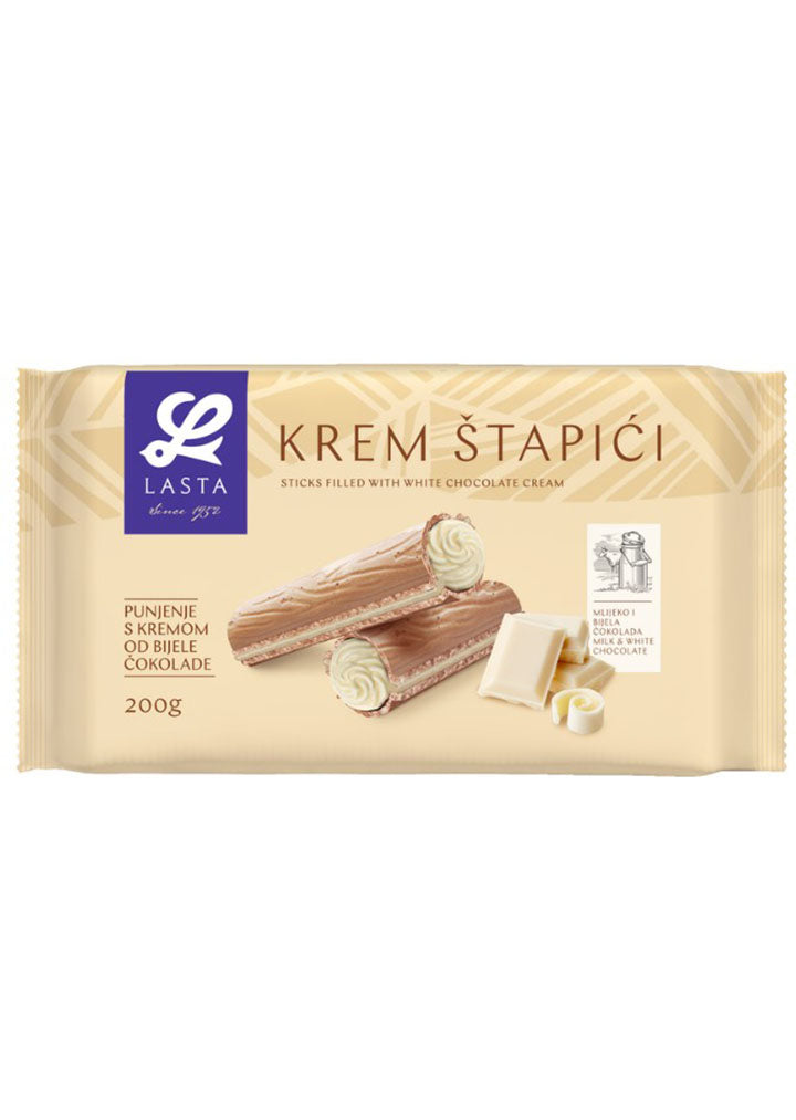 Lasta White chocolate cream stick 200g