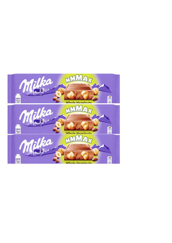 Milka Chocolate Whole Nuts 270g X 3pk Best before:30/11/24