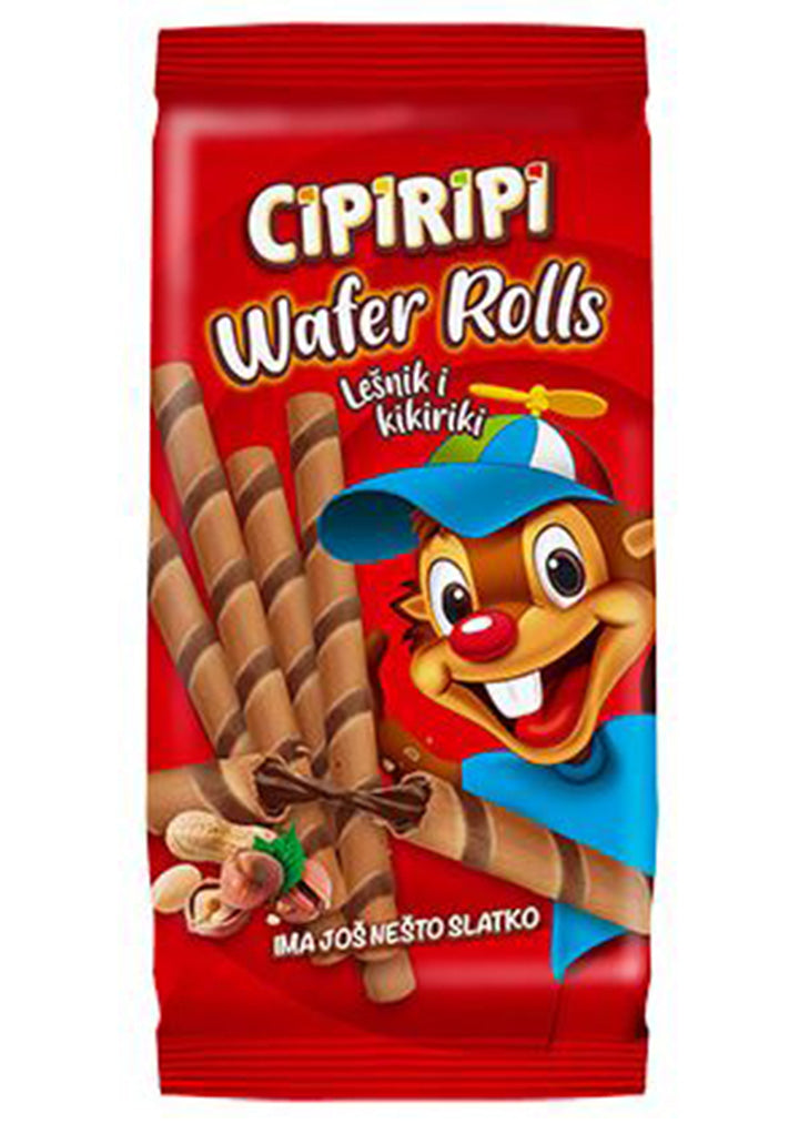 Cipiripi Wafer rolls hazelnut and peanuts 150g