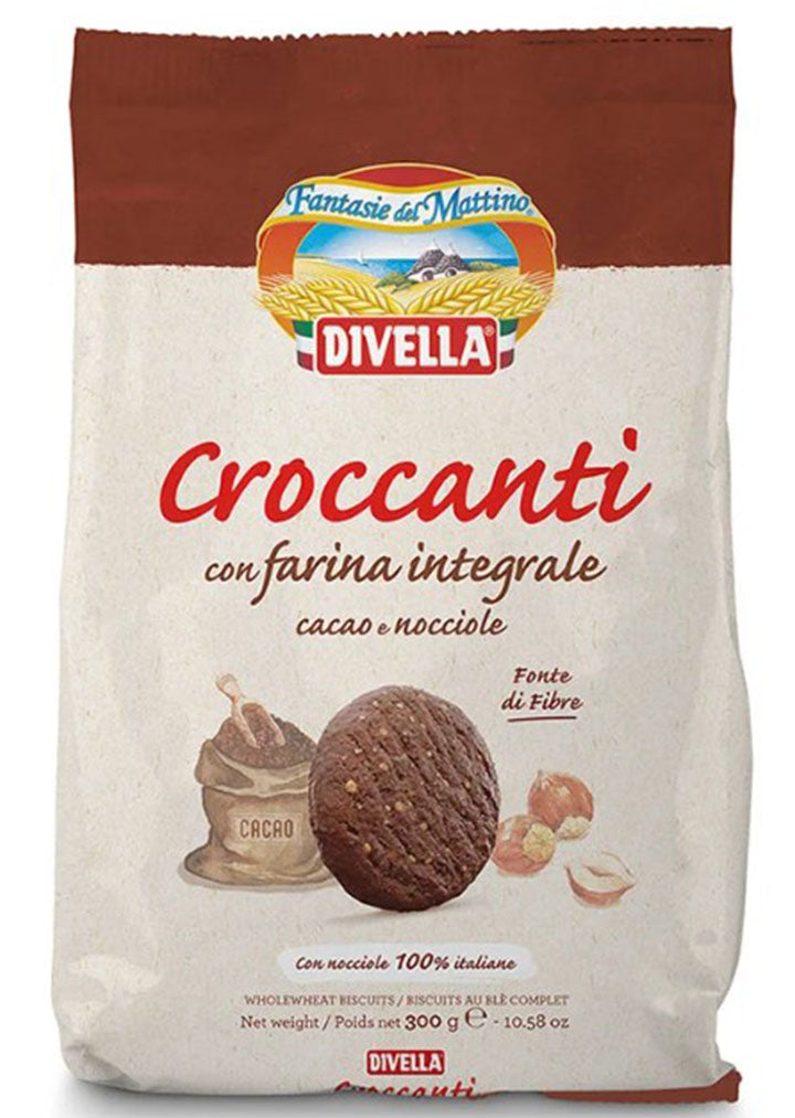 Divella Ottimini biscuit  Wholemeal cocoa and hazelnut 300g