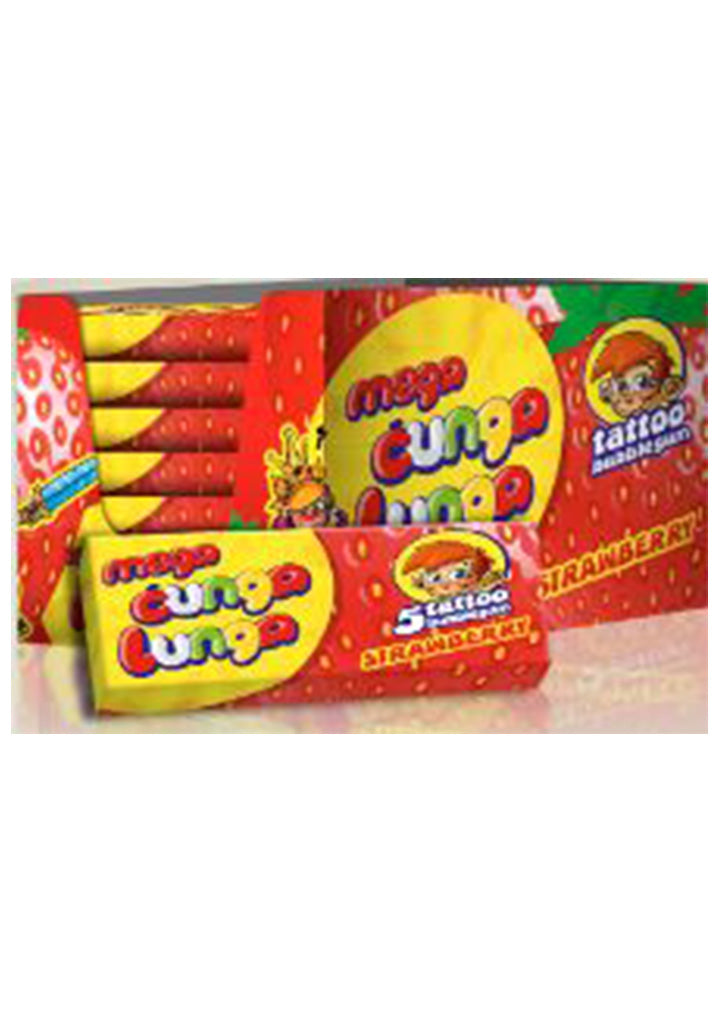 Cunga Lunga strawberry chewing gum 5/1