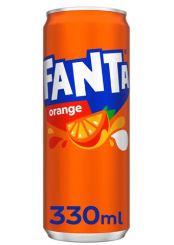 Fanta Orange soft drink can 330ml