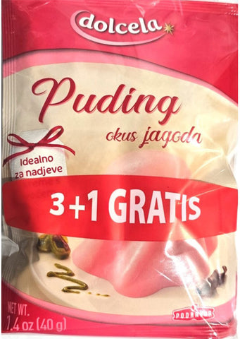 Podravka  Dolcela Strawberry pudding 3+1 160g