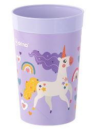 Plastic Deco Plus cup 0.33L 4/1 Unicorn