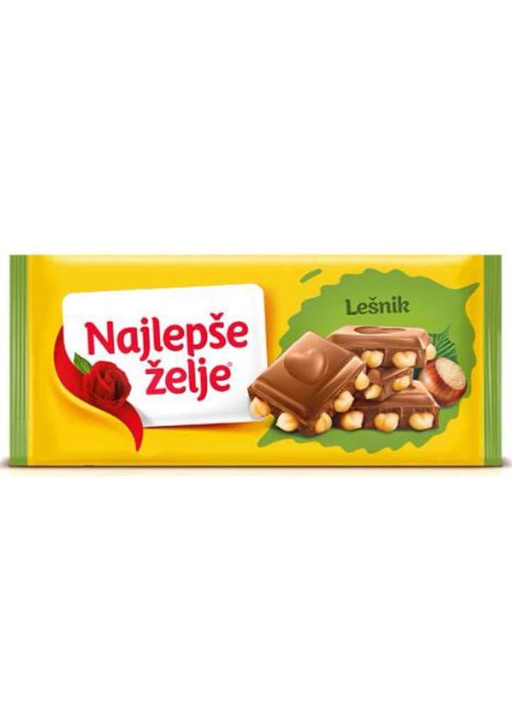 Najlepse zelje - Chocolate with hazelnuts 190g