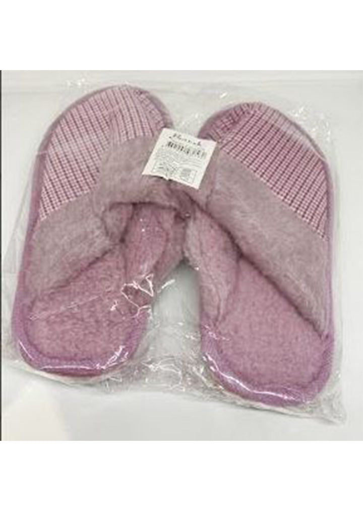 Fluffy slippers Lavender (One size)