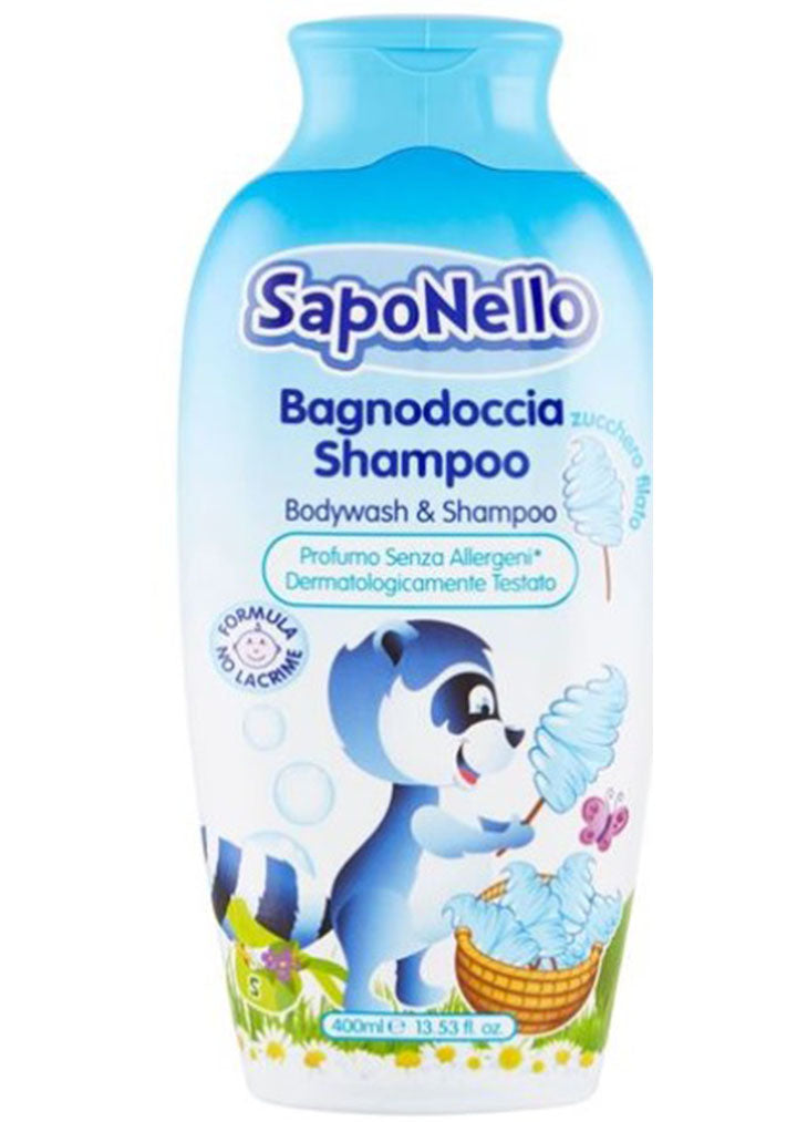 Felce Azzurra Saponello Kids  Body wash and  Shampoo Cotton sugar 400ml