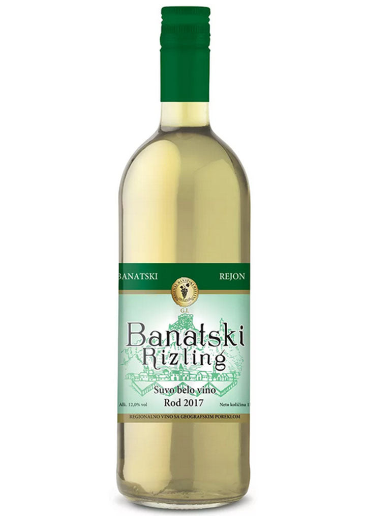 Banatski Rizling Dry white wine 12% vol. Alcohol 1L