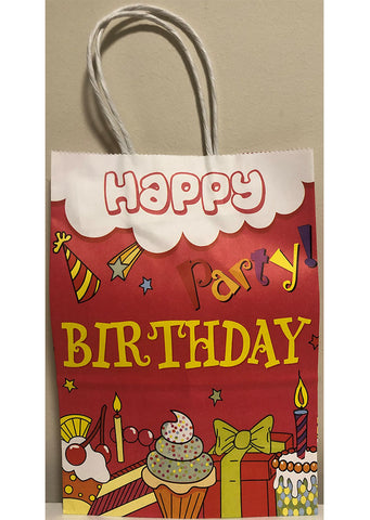 Happy Birthday gift paper bag 21x15x8cm