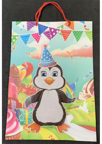 Gift paper bag - Penguin 42x30x13cm