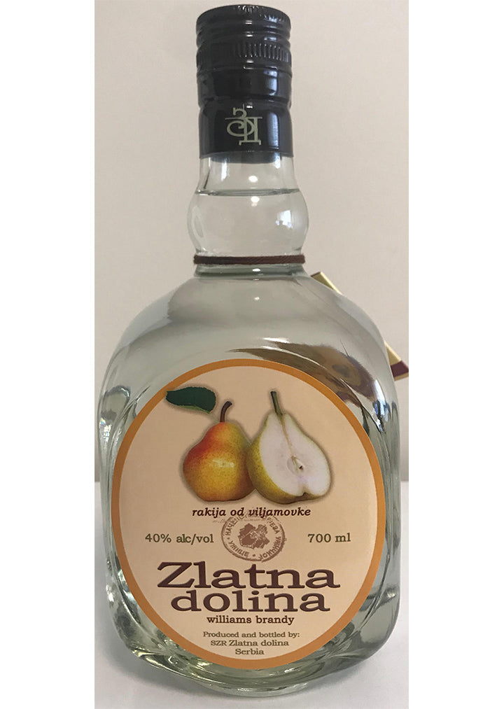 Zlatna Dolina Williams Pear brandy 40% vol. Alcohol 700ml